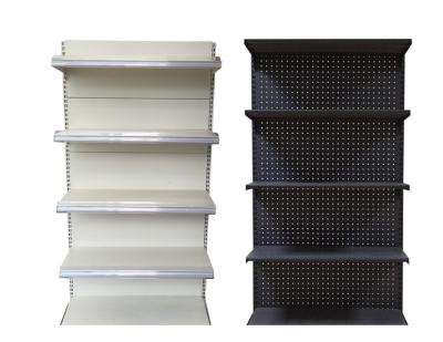 China Normally Double Sided Display Metal Shelving Rack Double Sided Supermarket Shelf for sale