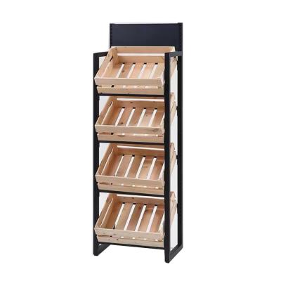 China Promotional Chinese Manufacturer Sell Customizable Supermarket Shelves Wooden Desktop Retail Display Rack for sale