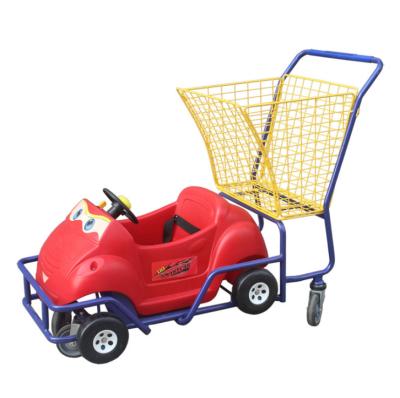 China Commercial and Super Fun Supermarket Equipment Children Convenient Shopping Cart Unfolding Supplier for sale