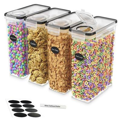 China Fresh Preservation Kitchen Pantry Storage Containers for Sugar Flour and Baking Supplies with Airtight Lids for sale