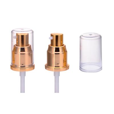 China Non Spill Hot Sale Gold Foil Customized 20mm Pump Cream Bottle 24mm for sale