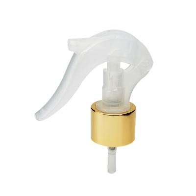 China Non Spill High Quality White Aluminum With Gold Plastic Trigger Sprayer 24/410 28/410 Mini for sale