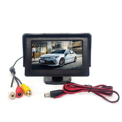 China Show Image New Design Reverse Camera Display 4.3 Inch LCD Car Desktop Monitor Reversing Rear View Design Removable Car Headrest Monitor for sale