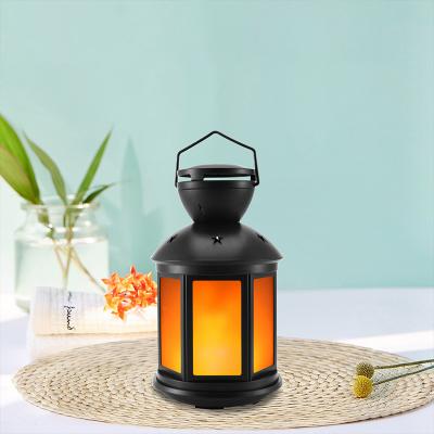 China New Design Outdoor Garden Bluetooth Speaker LED Flame Light Lantern Lamp Camping for sale