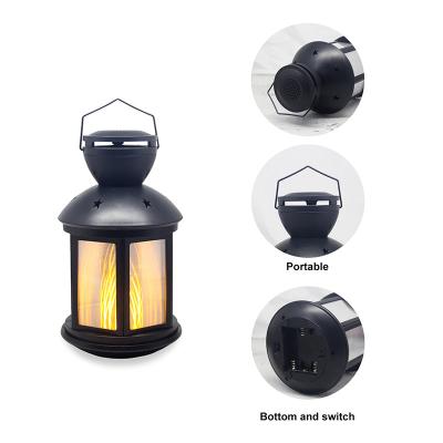 China Modern New Design Bluetooth Speaker Fire Flame LED Lantern Lamp Desk for sale