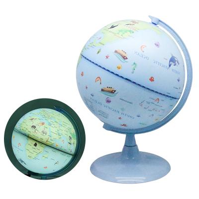 China Geography Education Kids Gifts World Map Table Lamp Rotating Globe Led Light for sale