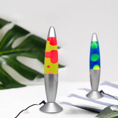 China Modern Custom Logo Novelty Rocket Design Table Night Light Led Lava Lamp for sale