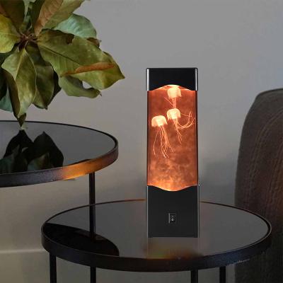 China Modern USB Powered New Design Aquarium Lava Decoration RGB 7 Color Changing LED Night Jellyfish Light for sale