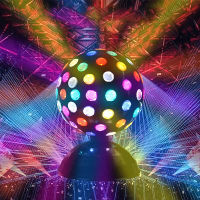 China Portable 10 Inch Stage DJ Spinning Lights Led Big Disco Balls for sale