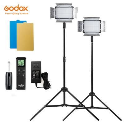 China Convenient to Install 2X Godox LED500LRC 500 LED Visual Light 3300-5600K with Reflectors +200cm Light Stands Kit for sale