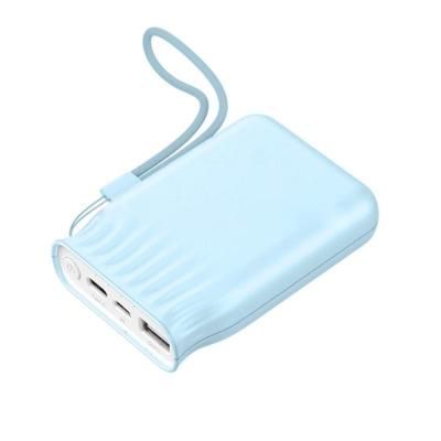 China Cute Power Bank Colorful Cute Mini Powerbank 10000 mah Power Key Chain Bank With Type C for sale