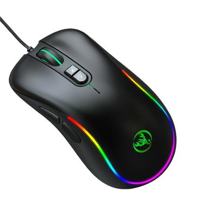 China High End Mini 6 RGB DPI Adjustable 6400 RGB Lighting Programmable Mouse 7D Mini Optical Wired Computer Gaming Mouse for sale