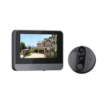 China 4.3 inch wide angle smart wifi motion detection hole doorbell night vision motion detection hole camera tuya video for sale