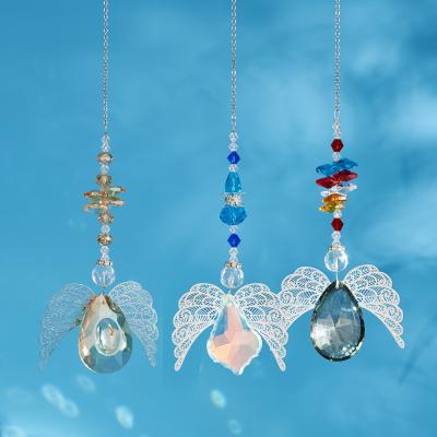 China Europe 2021 Hot Selling DIY Crystal Suncatcher Glass Prism Custom Pendant Gift Decoration for sale