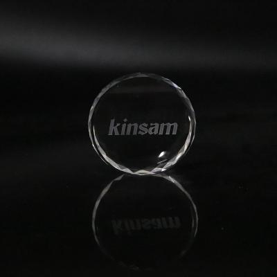 China Kinsam Crystal Crystal Paperweight Gift China Factory New Design Craft Hot Selling Round Paperweight for sale