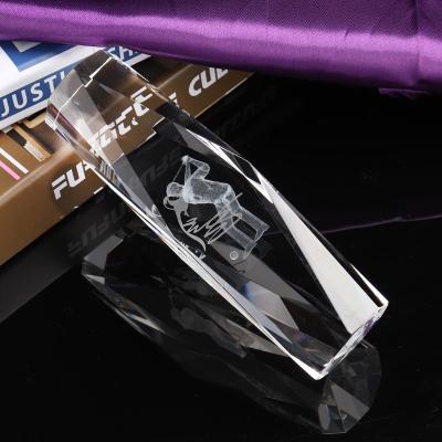 China China 3D Laser Engraved Empty Solid Crystal Glass Cube With Led Base for sale