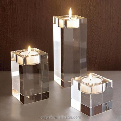 China Rekindle Candle 2021 Hot Sale Modern Home Simple Crystal Chandelier Cheap Glass Candlesticks for sale