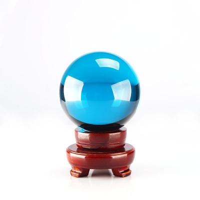 China China Pujiang factory make cheap 70mm blue crystal ball for sale