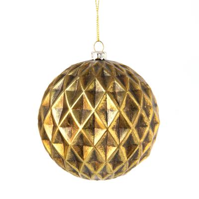 China New Year Durable Gifts Small Plastic Christmas Ball Hanging Ornament For Christmas Tree Decor for sale