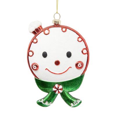 China Custom Family Christmas Holiday Party Gift Decorative Gingerbread Candy Ornament Hanging Decoration Durable Great For Christmas Tree for sale