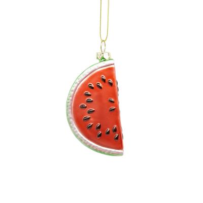 China Unique Design Durable Jolly Red HIPS Watermelon Fruit Christmas Tree Ornament Christmas Decoration 8