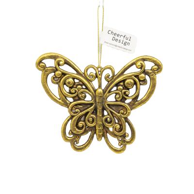 China Durable Handmade Nordic Butterfly Christmas Gold Foil Ornament Luxury Decorations for sale