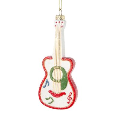 China Durable Handmade Vintage Guitar Christmas Ornament Crafts Holiday Christmas Tree Decoration for sale