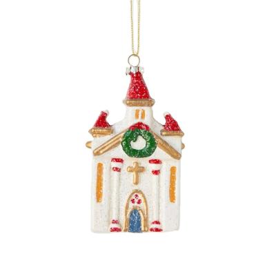 China Durable Handmade Luxurious Glitter Church Hanging Ornament Opens Christmas Tree Decoration for sale