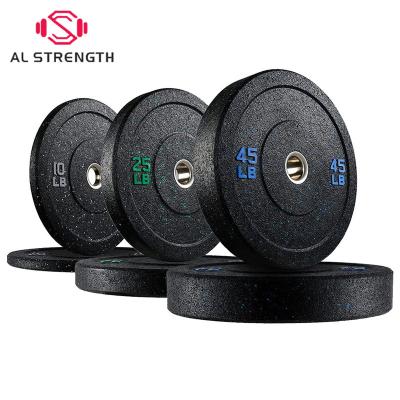 China Lasting Crumb Hi-Temp Color Dot Hi-Temp /Noiseless/Easy Care Dish Barbell Weight Bumper Plate For Weight Lifting for sale