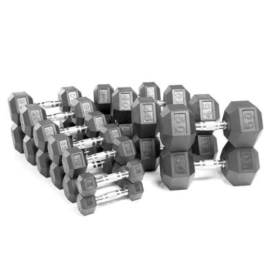 China Home Use Dumbbell Training Rubber Hexagon Dumbbells Raw 5-100 Books For Sale for sale