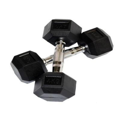 China Commercial Use Used Dumbbell Hexagon Rubber Dumbbells for sale