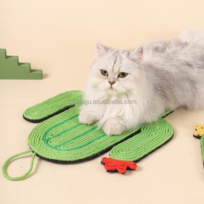 China OEM Stocked Accepted Wall Hanging Capet Style Sisal Orange Mushroom Eggplant Shaped Moisture Proof Durable Cat Scratcher Mat For Home D for sale