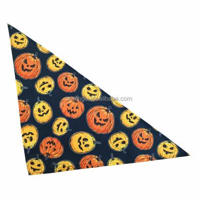 China Halloween Polyester Pet Triangualar Stocked Accessory Bandana for Dogs Husky Border Collie for sale