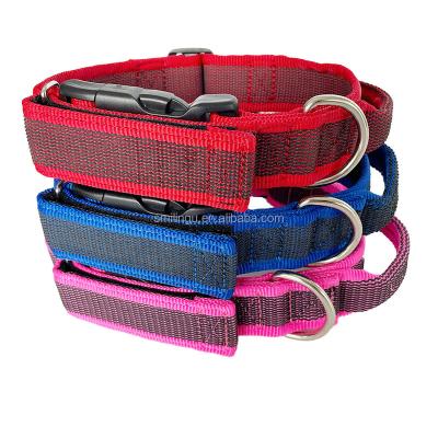 China 3.8cm Premium Heavy Duty Rubberized Custom Dog Collar and Leash Set 38-53cm Detached for Medium and Large Dogs Pet for sale