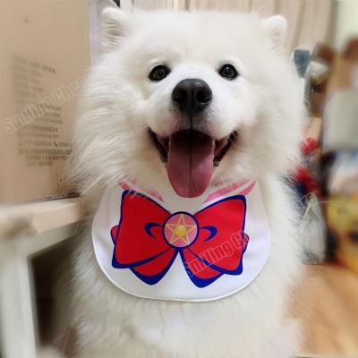 China Fashion Design Stored Nylon Belt And Plastic Buckle Material Waterproof Pet Drool Cool Bib For Dogs Samoyed Alaskan Husky for sale