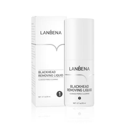 China Blackhead Remove LANBENA Blackhead Remover Serum 2021 Pore Vacuum Blackhead Remover Liquid Shrink Peeps Repair Skin Clean Blackhead Serum 20ml for sale