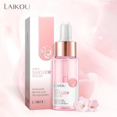 China LAIKOU 17ML Japan Sakura Serum Nourish Essence Oil Acne Treatment Control Rejuvenation Brightening Skin Whitening Serum Skin Care Face Care for sale