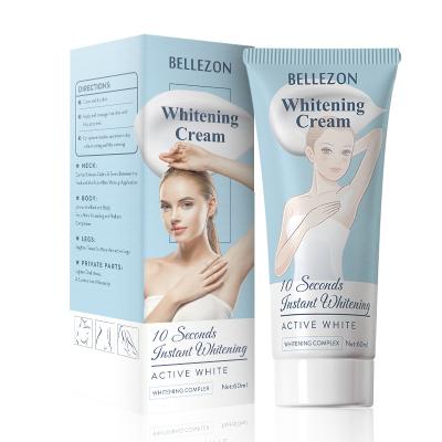 China 10 Second Bleaching Whitening Underarm Body Creams 60ml Bellezon Private Parts Leg Knees Whitening Cream Underarm Bleaching Cream for sale