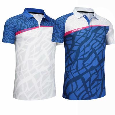 China Anti-wrinkle 2023 custom design badminton polo shirt sublimation badminton tank top custom mens polo shirts for sale