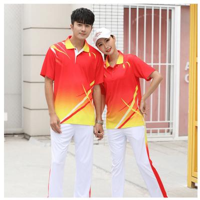 China 2023 QUICK DRY custom design POLO custom 100% polyester men's badminton shirts suit factory supply for sale