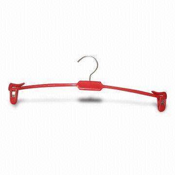 China CLASSIC bra hanger underwear and plastic hanger with metal hook for sale