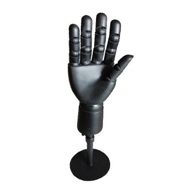 China Adjust Gesture Black Hand Wooden Mannequin Flexible Fingers Hand Display Mannequin for sale