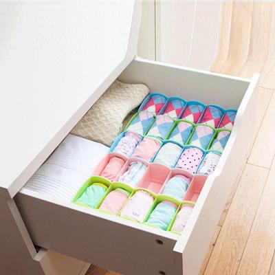 China Viable Storage Basket Wardrobe Organizer Storage Box For Jars Underwear Plastic Container Makeup Organizer for sale