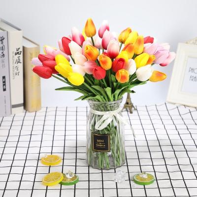 China Bridal bouquet artificial flower bouquet decorate flowers for wedding real beauty touch flowers latex tulips SS06 for sale