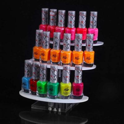 China Viable Nail Polish Display Acrylic Cosmetic Holder Organizer Makeup Storage Plastic Glasses Rack for sale