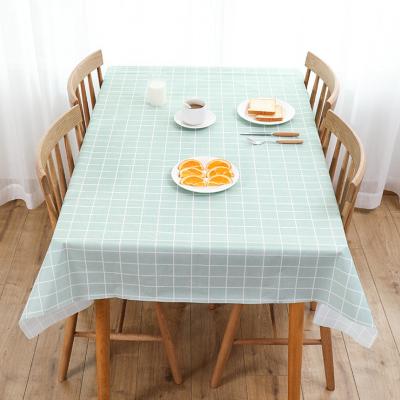 China Waterproof Cheap Custom Table Dining Tablecloth Polyester Fabric Rectangle Waterproof OilProof Table Cloth for sale