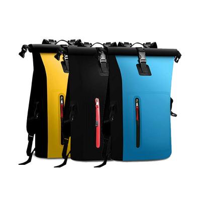 China IPX6 Waterproof Boat Backpack 500D PVC Tarpaulin 25L Dry Bag Kayaking Bag for sale