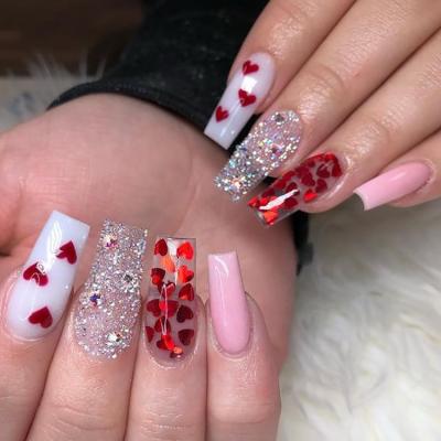 China New Arrival High Quality Acrylic False Nails Design Fake Finger False Custom Custom Bundle French Artificial Nails Nail Tips for sale