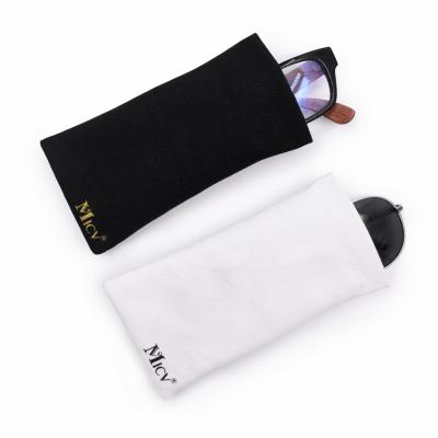 China Optical Glasses Packing Pouch Holder Glass Storage Holder Spring Compression Environmental Portable Shrapnel Sunglasses Bag With RPET Material for sale