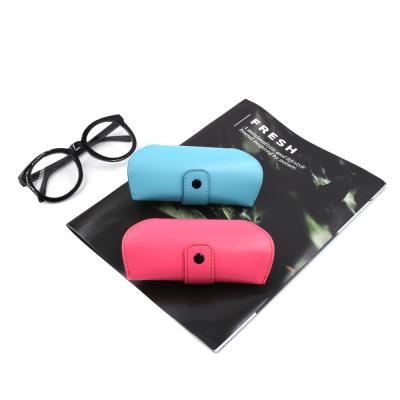 China Fashion Portable Easy Clip Novelty Sunglasses Soft Leather Pouch Eco-friendly Reading Eye Glasses Carry Case For Kids for sale